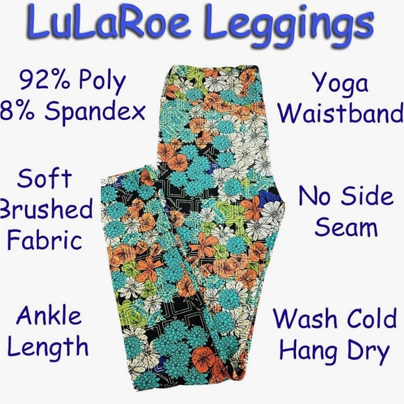 LulaRoe OS leggings solid red and winter holiday print - Picture 8 of 8